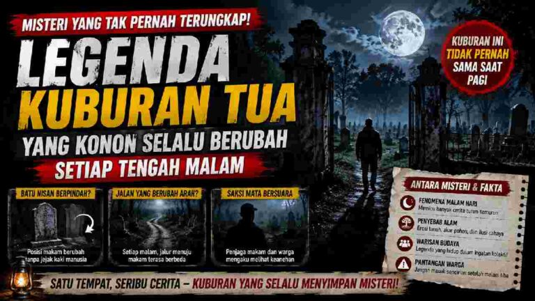 Legenda Kuburan Tua yang Konon Selalu Berubah Setiap Tengah Malam