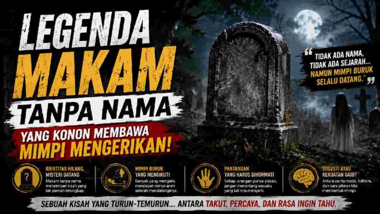 Legenda Makam Tanpa Nama, Misteri Sunyi yang Konon Membawa Mimpi Mengerikan