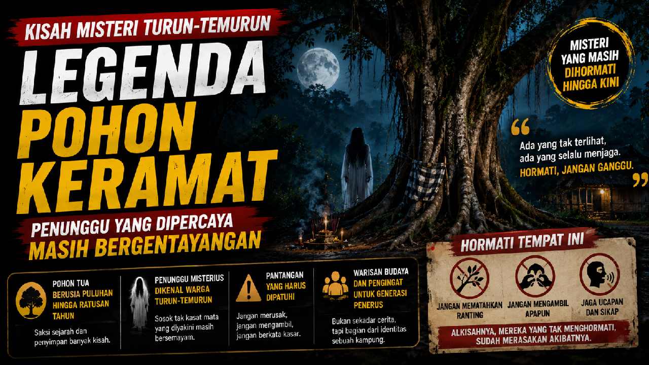 Legenda Pohon Keramat, Kisah Penunggu yang Dipercaya Masih Bergentayangan